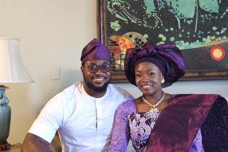 Temitayo Ayantayo MD and his fiancée