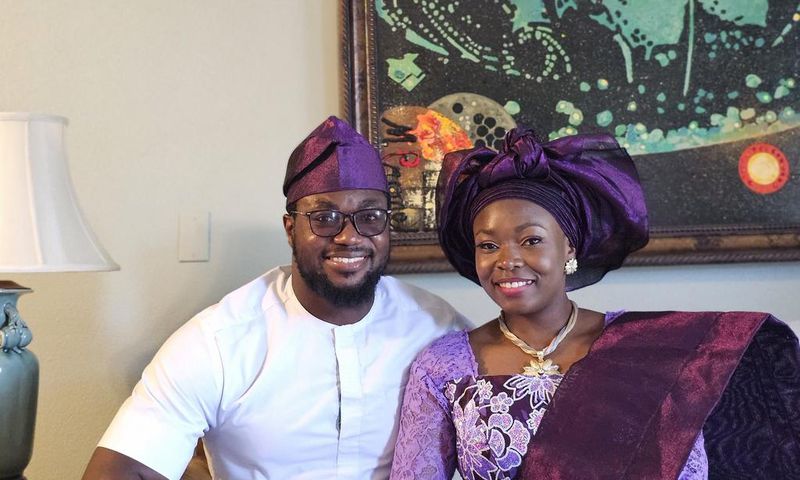 Temitayo Ayantayo MD and his fiancée