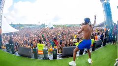 Diamond Platnumz performing in Jangwani