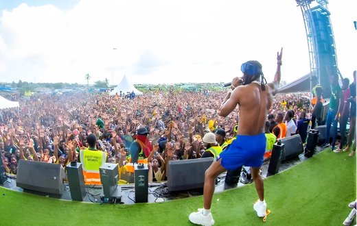 Diamond Platnumz performing in Jangwani