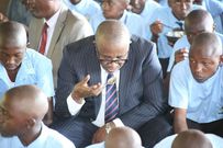 Agriculture CS Mithika Linturi when he visited his former high school, Igembe High School in 2023