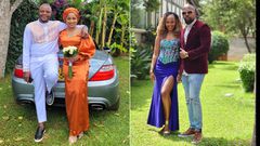 Jalang'o and wife Amina Chao; Mwakideu and wife