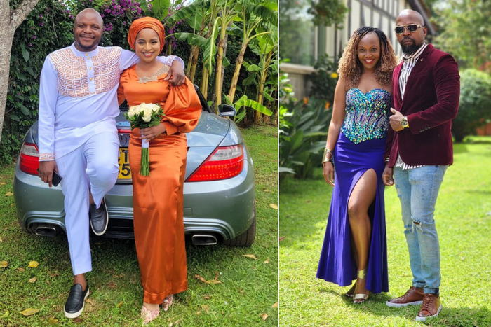 Jalang'o and wife Amina Chao; Mwakideu and wife