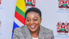 Health CS Susan Nakhumicha during a past meeting in her office