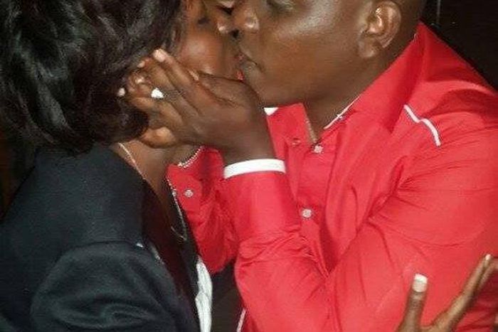 Jacque Maribe and Dennis Itumbi kissing