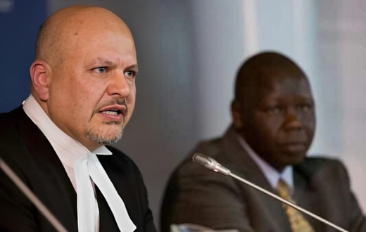 ICC Chief Prosecutor Karim Khan with Kenyan lawyer Katwa Kigen