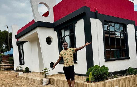Comedian Osoro Cyprian flaunts stylish home he built for his father