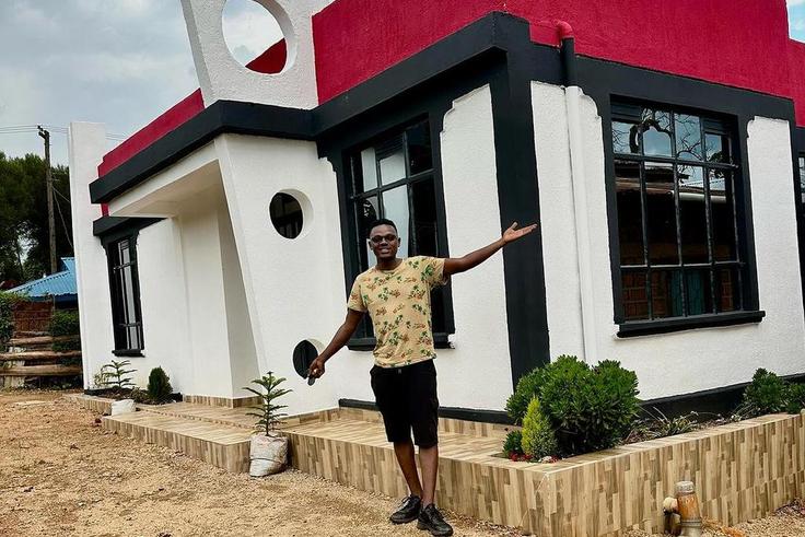 Comedian Osoro Cyprian flaunts stylish home he built for his father
