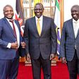 President William Ruto, Deputy President Rigathi Gachagua and Lang'ata MP Jalang'o at State House on February 7, 2023