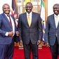 President William Ruto, Deputy President Rigathi Gachagua and Lang'ata MP Jalang'o at State House on February 7, 2023