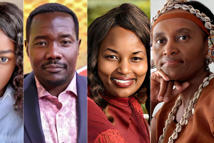 Collage of Cebbie Koks, Willis Raburu, Kawira and Njeri Rionge