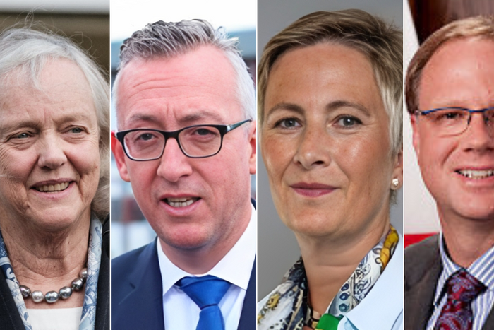 US Ambassador Meg Whitman, German Ambassador German Sebastian Groth, Sweden Ambassador Caroline Vicini and Canada High Commissioner Christopher Thornley