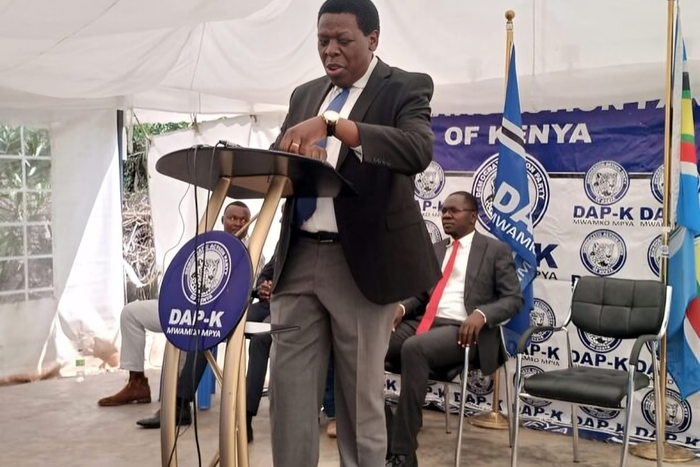 DAP-K Party leader and Azimio la Umoja One Kenya Alliance principal Eugene Wamalwa