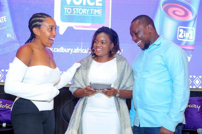 Lorna Kamemba Senior Category Brand Manager Chocolates and Biscuits ROA (Rest of Africa) Cadbury Kenya,  Richard Oduor – Publisher at Sisi Afrika and Tatiana Karanja - digital content creator.