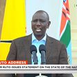 President William Ruto addressing the press from state House on Sunday, April 02.