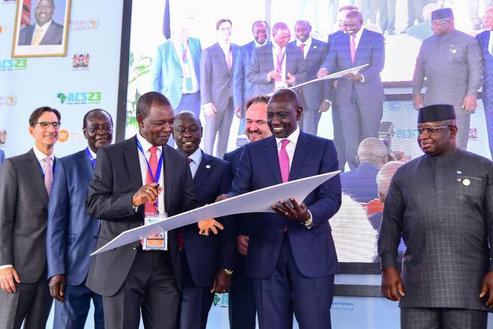 President William Ruto during the ministerial conference at the Africa Climate Summit, at the Kenyatta International Convention Centre (KICC), Nairobi.