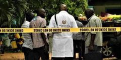 File image of DCI detectives at a crime scene in Kenya