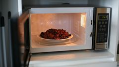 Food in the microwave