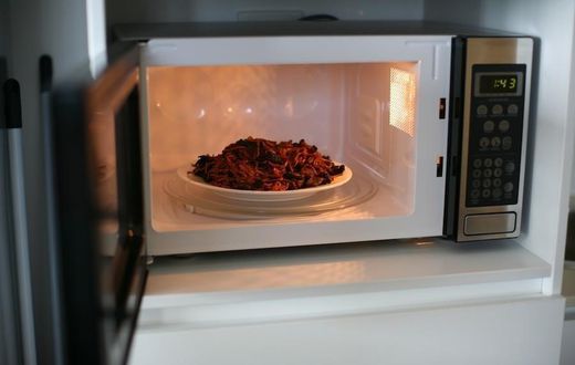 Food in the microwave