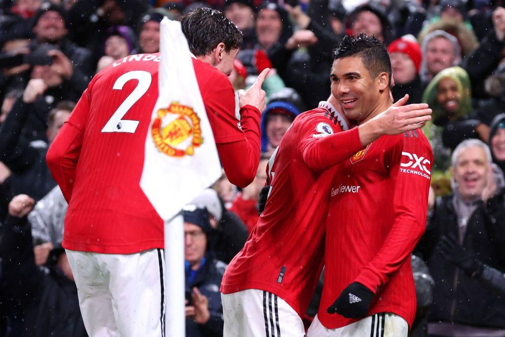 Casemiro opened the scoring for Manchester United against AFC Bournemouth