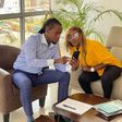 Self-named African pop star Nadia Mukami with filmmaker Eugene Mbugua during a meeting held at Mbugua's D&R Studios on January 11, 2023