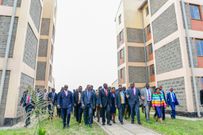 President William Ruto during the ground-breaking ceremony of the Mavoko Affordable Housing Project in Machakos Country