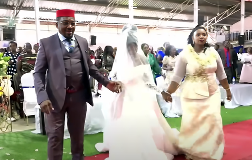 Pastor Nga'ng'a and wife during daughter's wedding