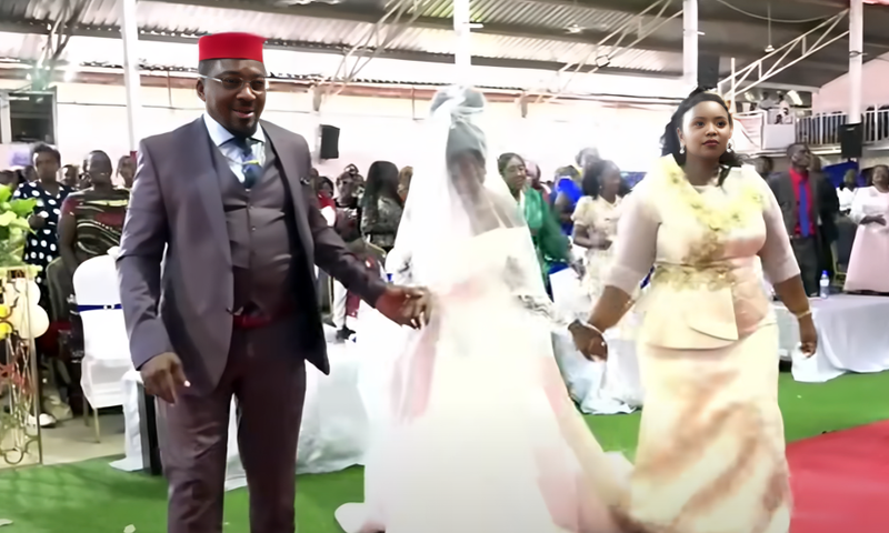 Pastor Nga'ng'a and wife during daughter's wedding