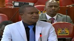 National Assembly Finance and Planning Committee Chairperson Kuria Kimani speaking in Parliament