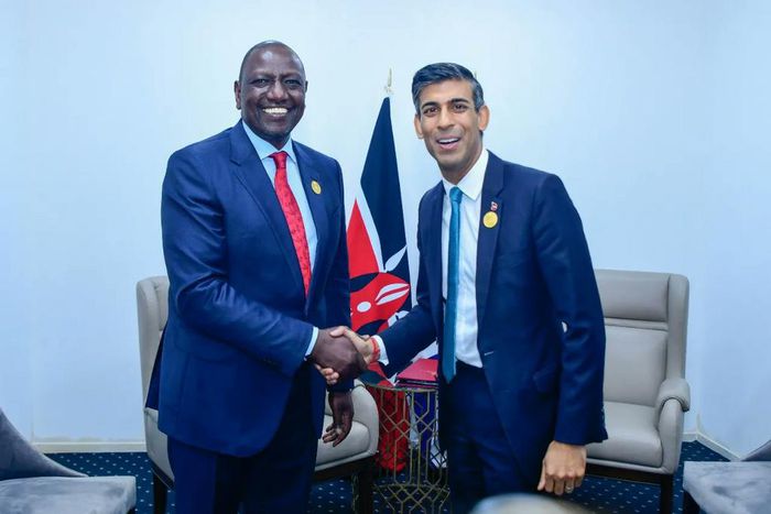 Kenya's President William Ruto & UK Prime Minister Rishi Sunak