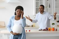 A pregnant wife and his partner