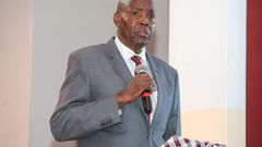 Education CS Ezekiel Machogu at Lenana School during the release of the Form One selection results for 2023 KCPE candidates