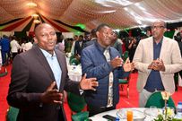 National Assembly Majority Leader Kimani Ichungwah, National Assembly Speaker Moses Wetangula and Defence CS Aden Duale