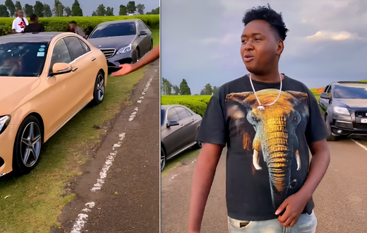 Youths flaunting cars