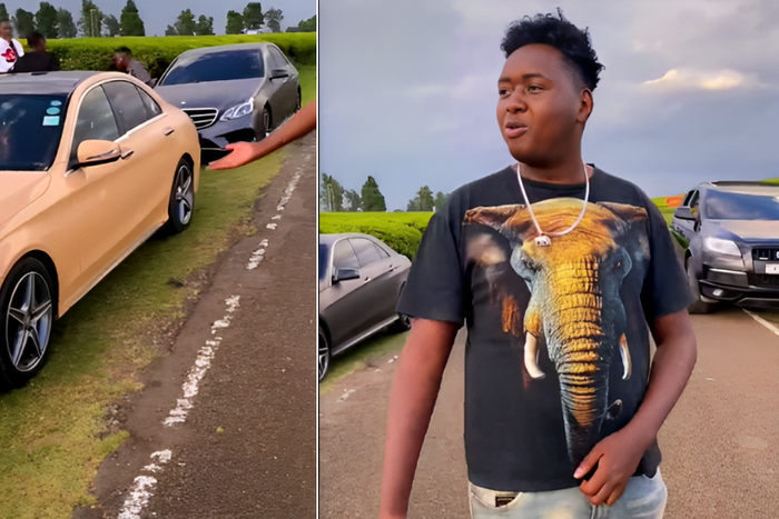 Youths flaunting cars