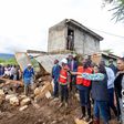 President William Ruto with Nakuru Governor Susan Kihika and Senator Tabitha Karanja assessing the situation at Mai Mahiu on April 30, 2024 following flooding tragedy