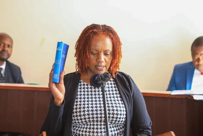 Joyce Gituro was sworn in as the Chief Officer in the Department of Public Communications and E-government on Monday July 1, 2024