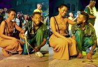 Diamond Platnumz plays with his exotic pet snake, named Chichi