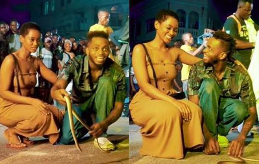 Diamond Platnumz plays with his exotic pet snake, named Chichi