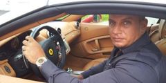 File image of Belgian TikToker Frank Rahma formerly known as Frank Murugi inside a Lamborghini