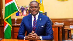 Nairobi Governor Johnson Sakaja in his office