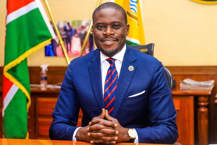 Nairobi Governor Johnson Sakaja in his office