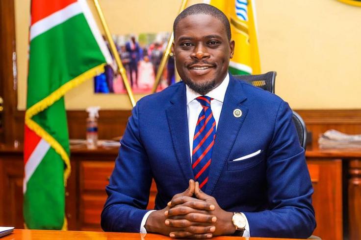 Nairobi Governor Johnson Sakaja in his office