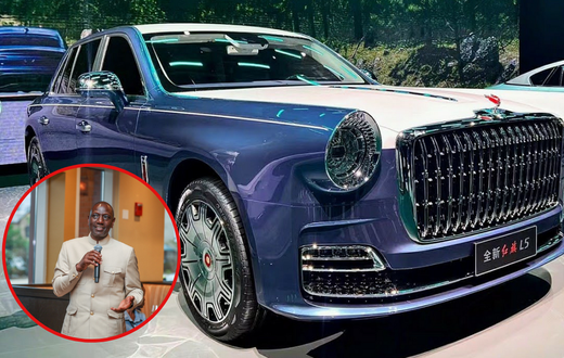 The Hongqi L5 and President William Ruto [Inset]