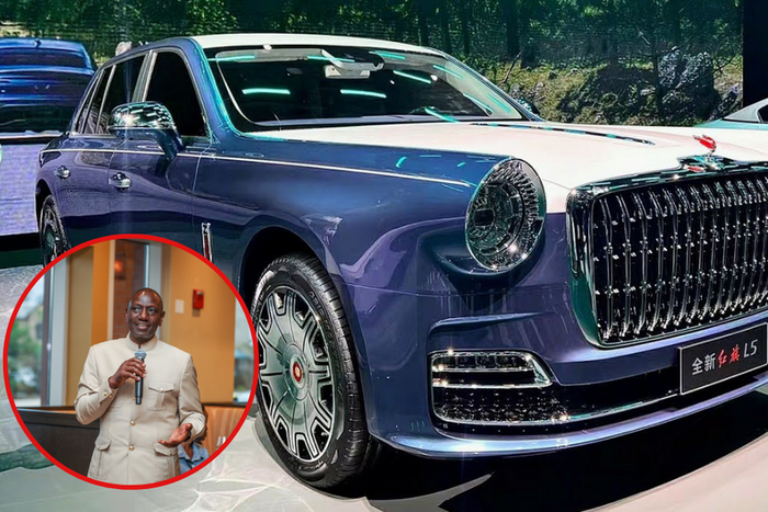 The Hongqi L5 and President William Ruto [Inset]