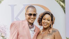 An image of Kamene Goro and DJ Bonez during their wedding in April 2023