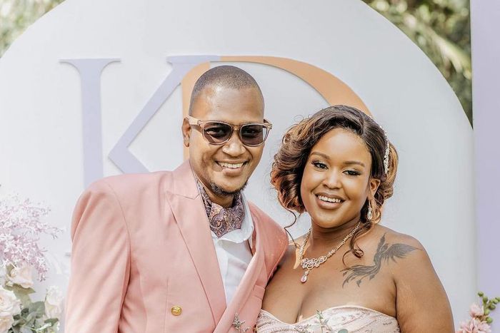 An image of Kamene Goro and DJ Bonez during their wedding in April 2023
