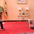 Retired President Uhuru Kenyatta at Uganda's State House in Kampala where he held talks with President Yoweri Museveni of Uganda