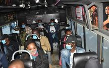 A photo inside one of the matatus in Nairobi