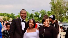 Samidoh, Edday Nderitu and their daughter during her graduation in the U.S.